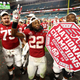 Najee Harris #22 of the Alabama Crimson Tide celebrates following the College Football Playoff National Championship game win over the Ohio State Buckeyes at Hard Rock Stadium on January 11, 2021 in Miami Gardens, Florida.